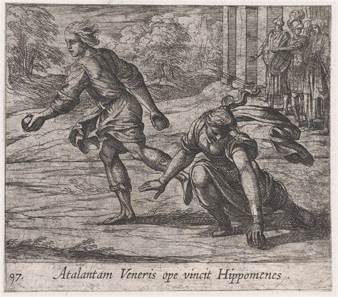 Antonio Tempesta | Plate 97: Hippomenes Winning the Race with Atalanta ...