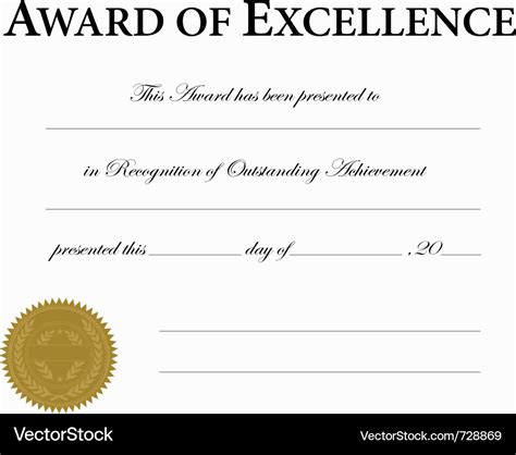 Award certificate Royalty Free Vector Image - VectorStock