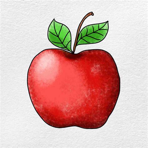 How to Draw an Apple - HelloArtsy