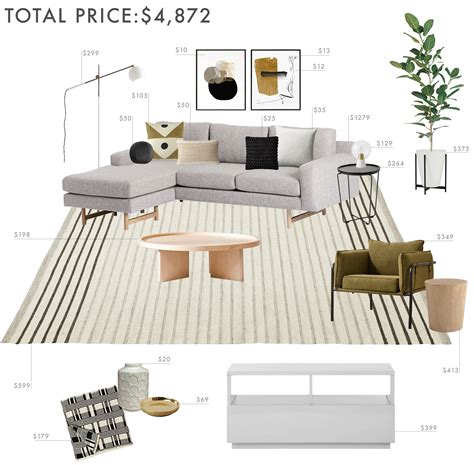 Budget Room Design: An Eclectic and Modern Living Room - Emily ...
