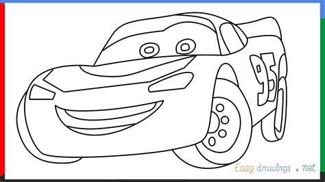 How To Draw Lightning McQueen Step by Step for Beginners - YouTube