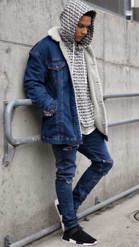 Denimin Trill Wear | Denim jacket men, Nmd outfit, Adidas nmd outfit