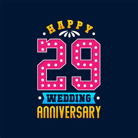 Happy 29th Wedding Anniversary celebration 9677035 Vector Art at Vecteezy