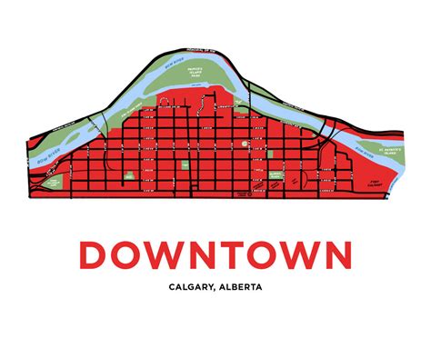 Calgary - Downtown Neighbourhood Map – Jelly Brothers