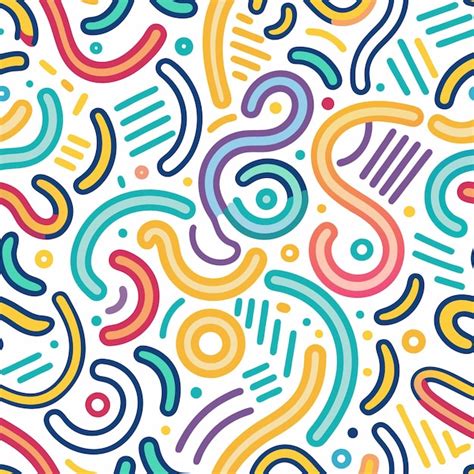 Premium Vector | Colorful minimalist background doodles