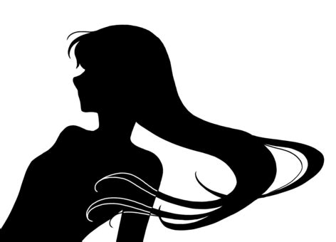 Woman With Shiny Long Hair Clip Art at Clker.com - vector clip art - Clip Art Library