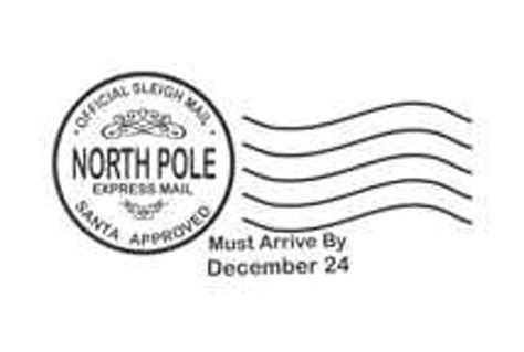 North Pole Postmark Rubber Stamp 205H02