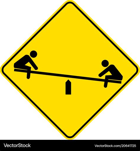 Usa traffic road signs children playground ahead Vector Image