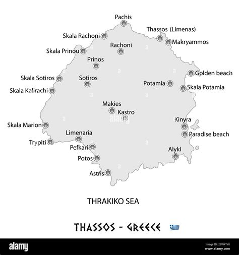 Thassos Island Map