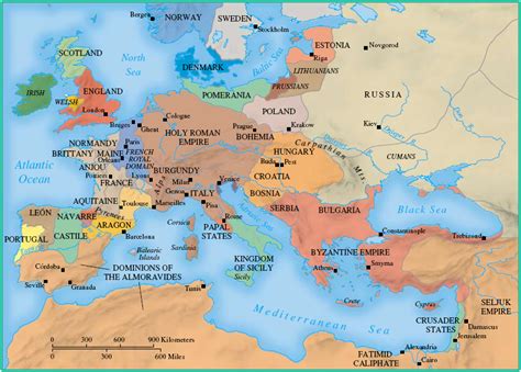 Map Of Europe In The Middle Ages - South America Map With Capitals