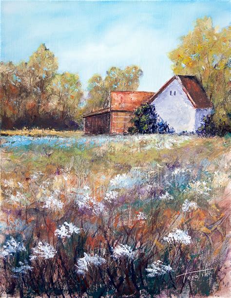 Farm House - Oil Painting - Fine Arts Gallery - Original fine Art Oil ...