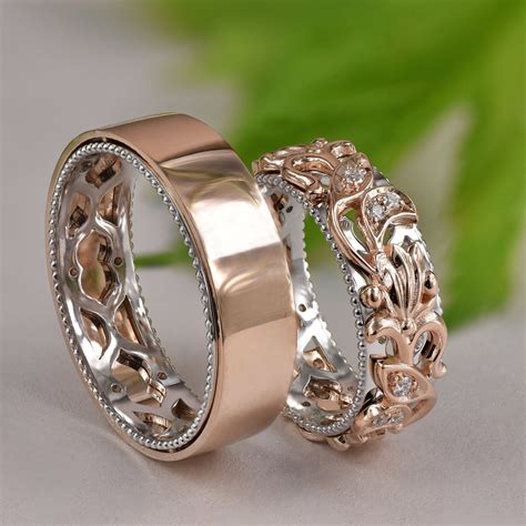 Matching Wedding Bands Wedding Band Set His and Hers His and - Etsy