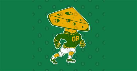 Green Bay Retro Mascot Cheese Head Man - Green Bay Packers - T-Shirt ...