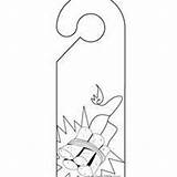 Door Knob Hangers Crafts Disney Template Wonderland Paper Drawing  sketch template