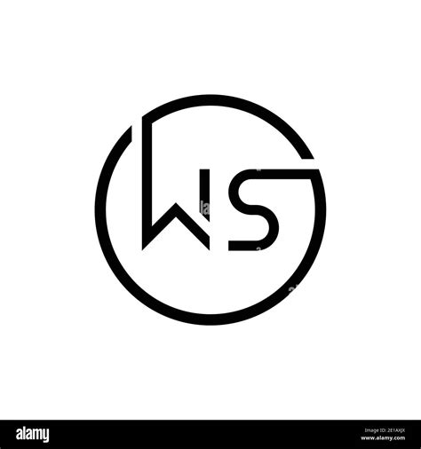 Initial Circle Letter WS Logo Design Vector Template. Initial Linked ...