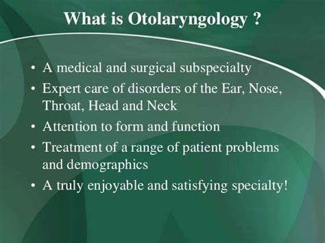 Otolaryngology specialist