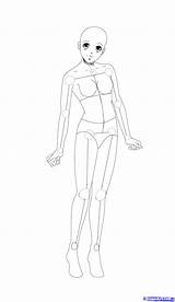 Basic Anime Body Coloring Pages sketch template