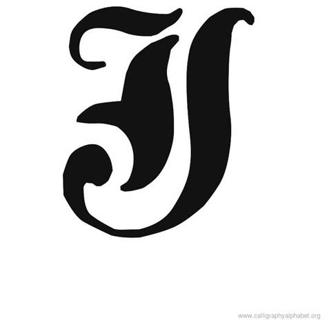 Calligraphy Alphabet Old English J | Cursive letters fancy, J ...