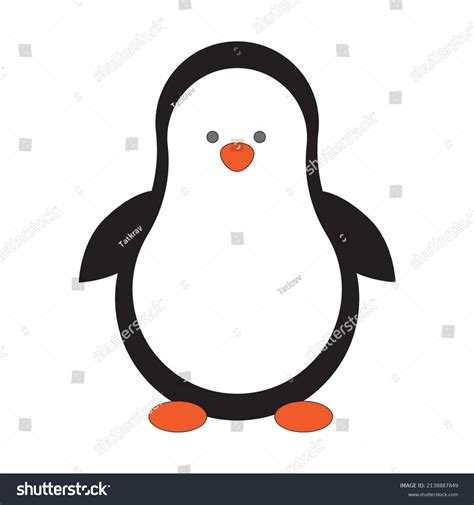 Cartoon Penguin Face Symbol Nature Background Stock Vector (Royalty ...