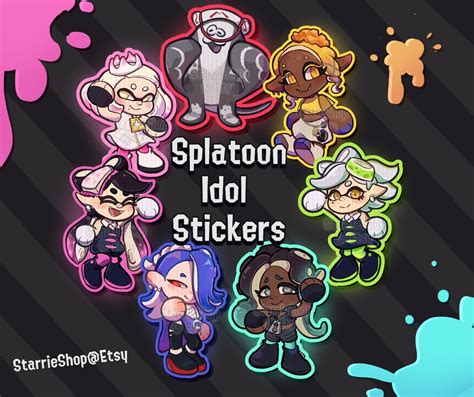 Splatoon Idol Vinyl Stickers Matte Glossy & Holographic - Etsy