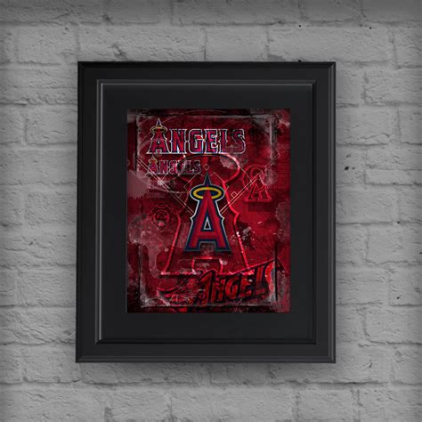 Anaheim Angels Poster, Angels of Anaheim Artwork Gift, Angels Layered ...