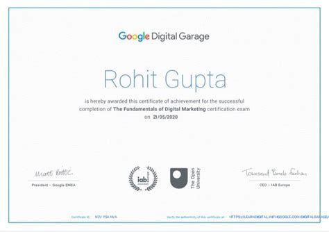 Google Digital Garage Certificate | Digital Marketing | digitalrohit97 | Digital marketing ...