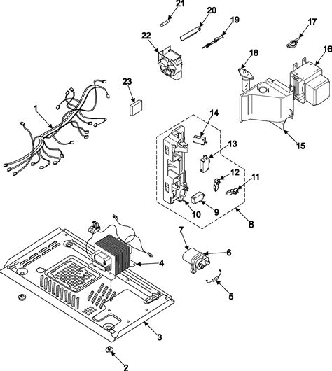 Samsung Microwave Door Part | Samsung Samsung microwave Internal control/... asy/base Parts ...