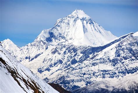 Mount Dhaulagiri with Beautiful Sky Stock Image - Image of circuit, mountain: 115337031