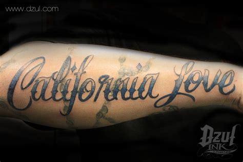 Cali Love Tattoo California Tattoo Forearm Script Tattoo Forearm California Love Tattoo by Jacob ...