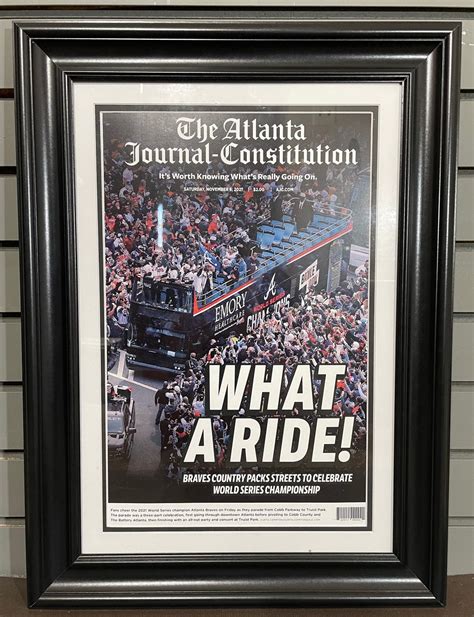 2021 Atlanta Braves Parade World Series Champions Framed Front Page ...