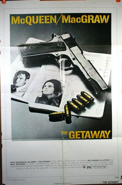 GETAWAY, Steve McQueen Original Poster - Original Vintage Movie Posters