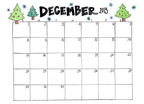 December Month Calendar Printable - Printable Word Searches