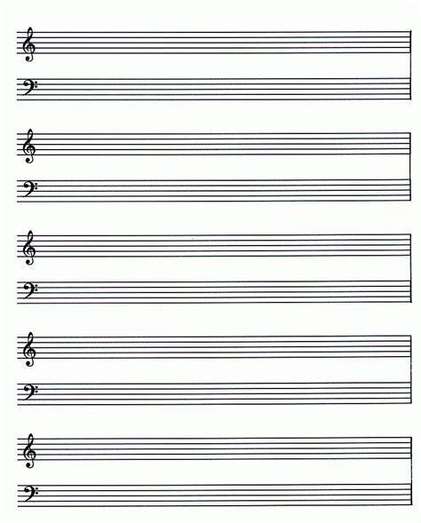 Blank Piano Sheet Music - Tutlin.psstech.co - Free Printable Blank Sheet Music - Free Printable