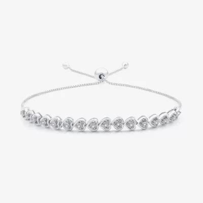 1/10 CT.T.W. Natural Diamond Heart Bracelet - JCPenney