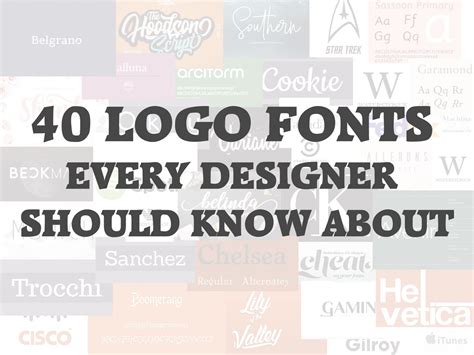 40 Logo Fonts Every Designer Should Know About | Design Blog