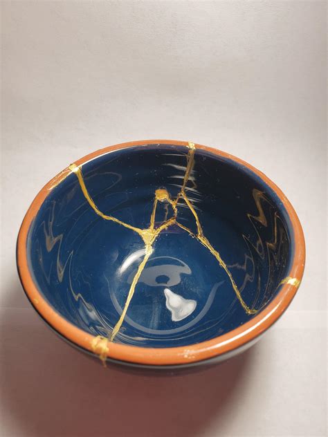 Started looking at pictures of Kintsugi pottery and decided that I'd give it a go. : kintsugi