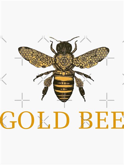 "Gold bee" Sticker for Sale by Onamiro | Redbubble