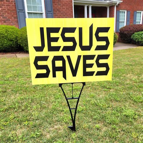 JESUS SAVES Pole Sign, 24" x 36" - Jesus Saves Signs