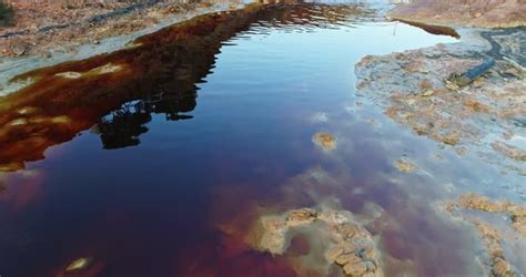 Rio Tinto River at Nerva Besides the Rio Tinto Mines. This River Is Very Polluted and Acid ...