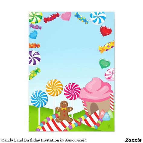 Feb 29, 2016 - Shop Candy Land Birthday Invitation created by ...