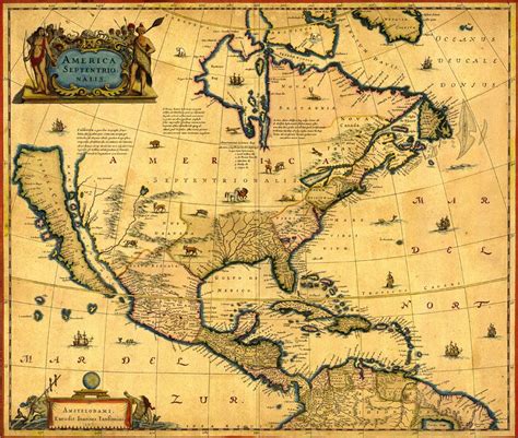 North America map of 1647, printed by Imagerich - Kaarten, Geschiedenis ...