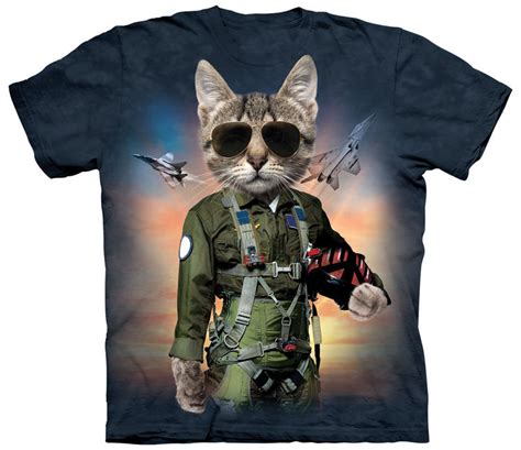 Top Gun Cat Shirt Made in the USA Environmentally Friendly