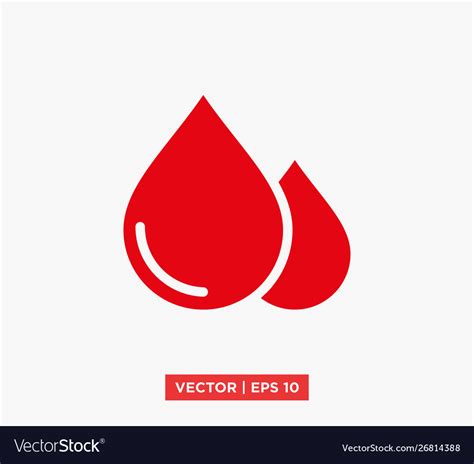 Blood drop icon Royalty Free Vector Image - VectorStock