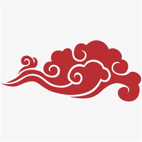 Red Chinese Style Clouds Decoupage | Cloud tattoo design, Hand art kids ...