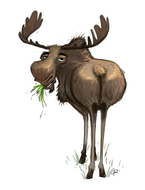 Moose by https://www.deviantart.com/guillermoramirez on @DeviantArt | Moose illustration, Cute ...