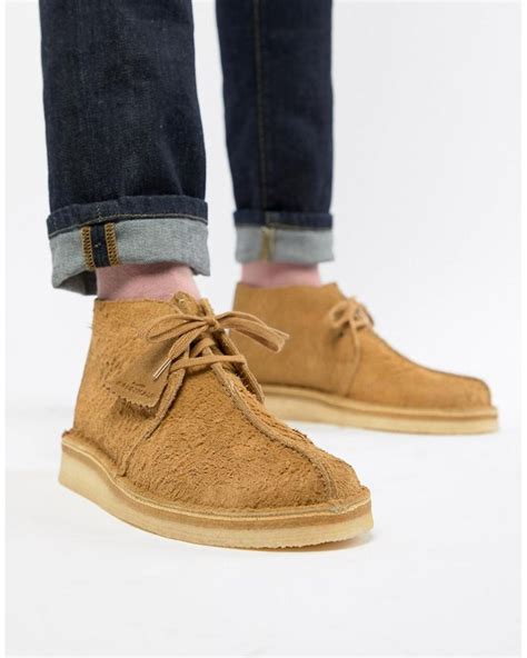 Clarks Desert Trek Boots In Oak Suede in Natural for Men | Lyst