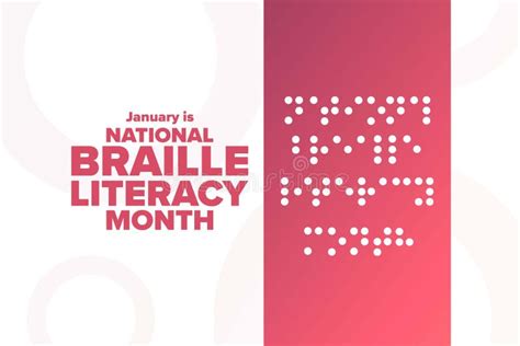 January is National Braille Literacy Month. Holiday Concept. Template for Background, Banner ...