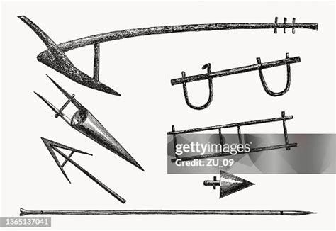 Ancient Farming Implements In Asia Minor Wood Engravings Published 1862 High-Res Vector Graphic ...