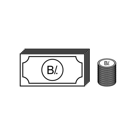 Panama Currency Symbol, Panamanian Balboa Icon, PAB Sign. Vector ...