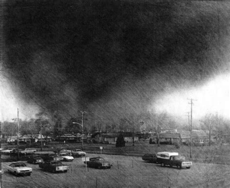 A tornado funnel is shown moving through Xenia in 1974. | Wild weather ...